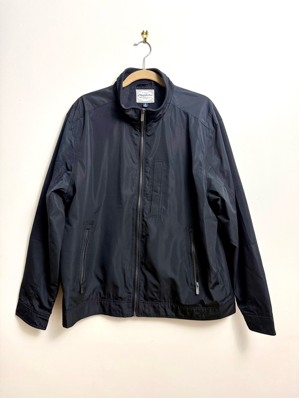 Flag & Anthem Jacket - Navy Blue Lightweight Men's Coat